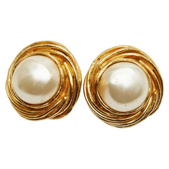Chanel Vintage Clip-On Earrings Pearl #229078C43B
